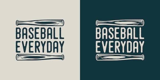 honkbal elke dag vintage typografie honkbal t-shirt ontwerp illustratie