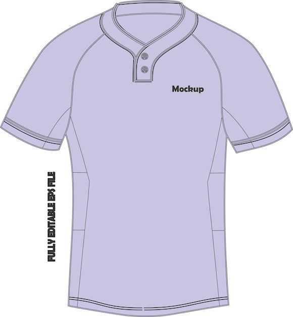 Honkbal Full Button Two Button V-hals Jersey Mock ups