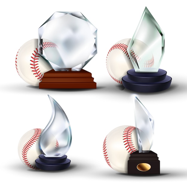 Vector honkbal game award set