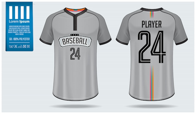 Honkbal jersey sjabloonontwerp