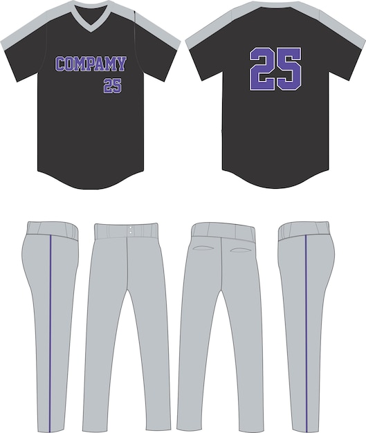 Honkbal jersey uniform sjabloon mock up Custom Design