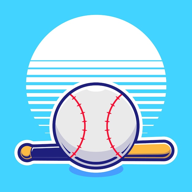 Vector honkbal logo cartoon