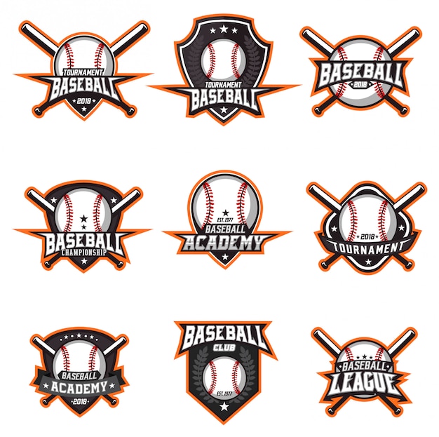 Honkbal logo vector set