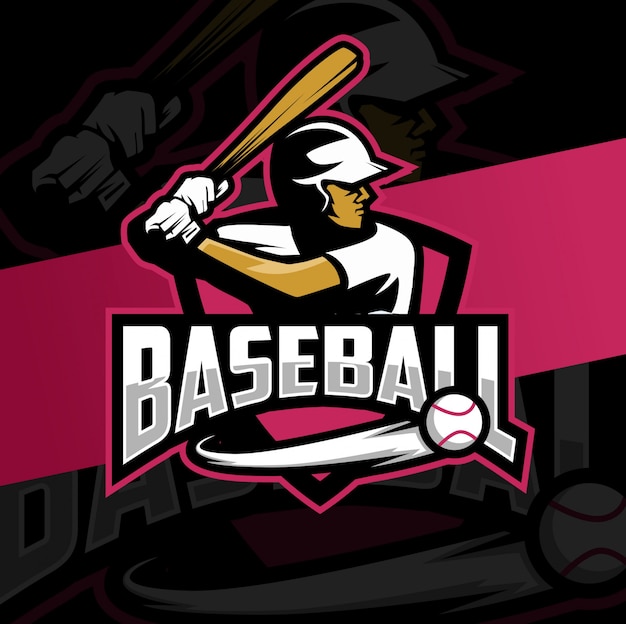 Honkbal mascotte logo ontwerp