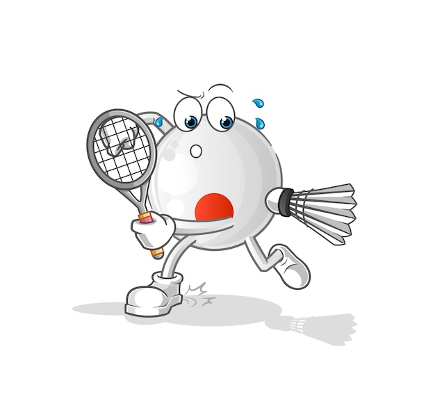 Honkbal spelen badminton illustratie. karakter vector