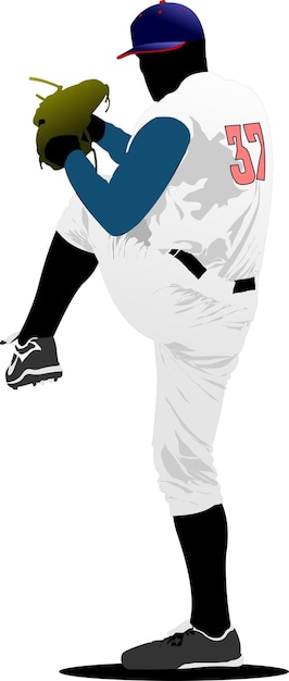 Vector honkbal speler vectorillustratie