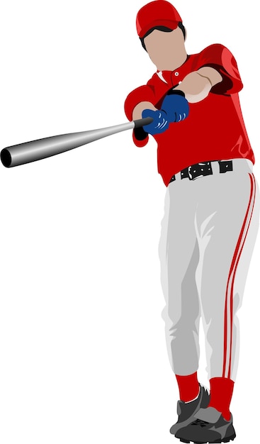 Honkbal speler vectorillustratie
