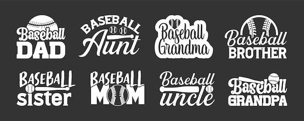 Honkbal T-shirt Ontwerp Bundel Honkbal shirt Vector Honkbal T-shirt design collectie