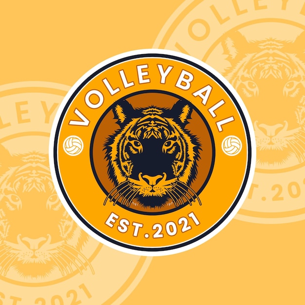 Honkbal volleybal voetbal sport team logo met tijgerkop jas inspirerend ontwerp