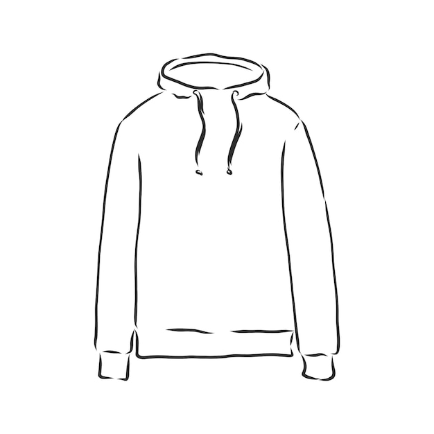 SWEATSHIRT Flat Sketch. Sweatshirt technical drawing for kids. Stock Vector  | Adobe Stock