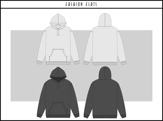 Hoodie mode platte illustratie ontwerp