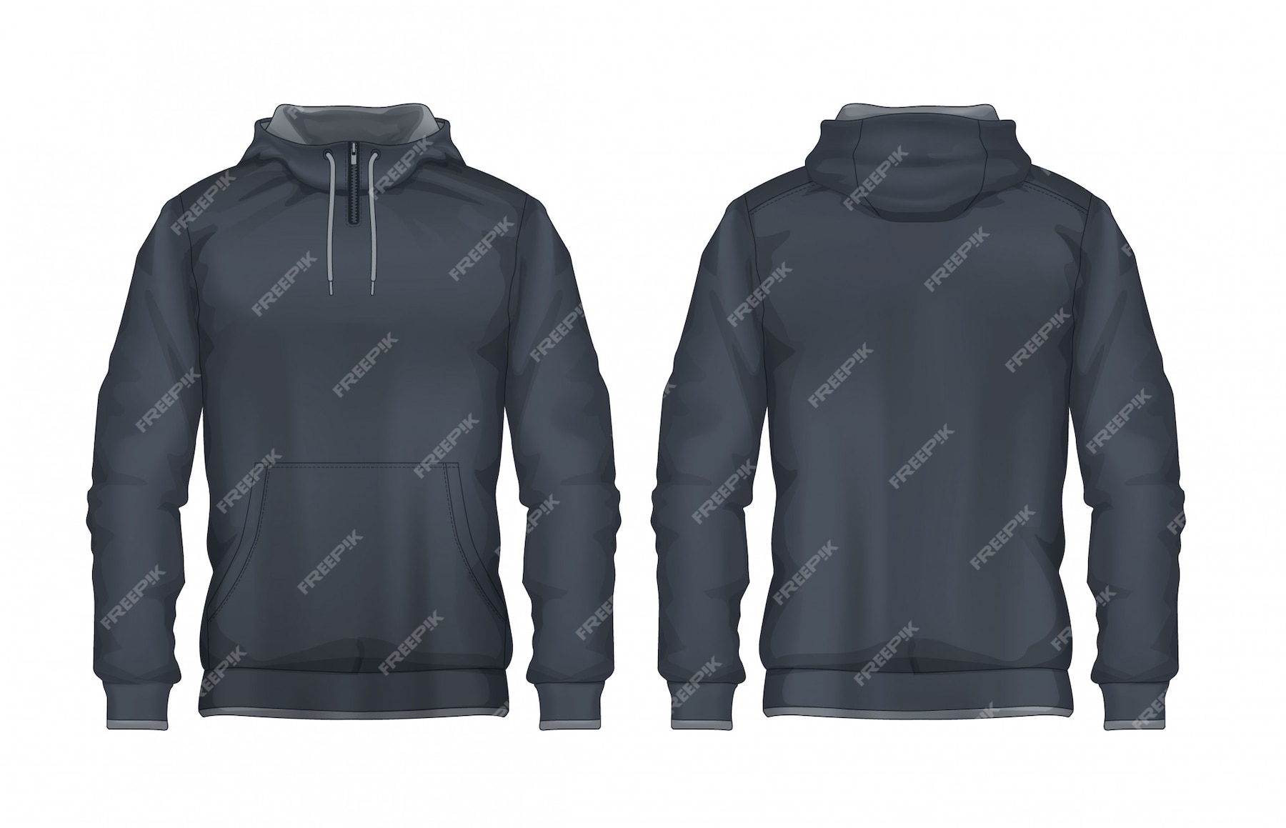 Premium Vector | Hoodie shirts template