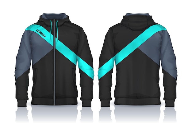 hoodie shirts templatejacket designsportswear track front and back view