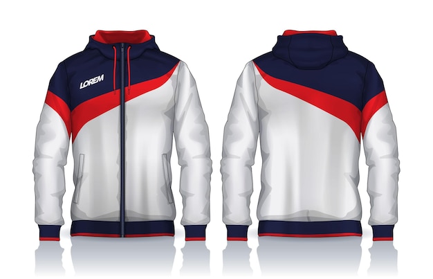 hoodie shirts templatejacket designsportswear track front and back view