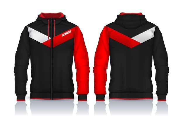 hoodie shirts templatejacket designsportswear track front and back view