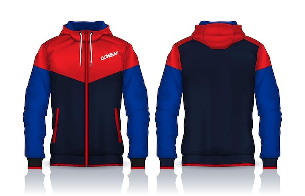 hoodie shirts templatejacket designsportswear track front and back view