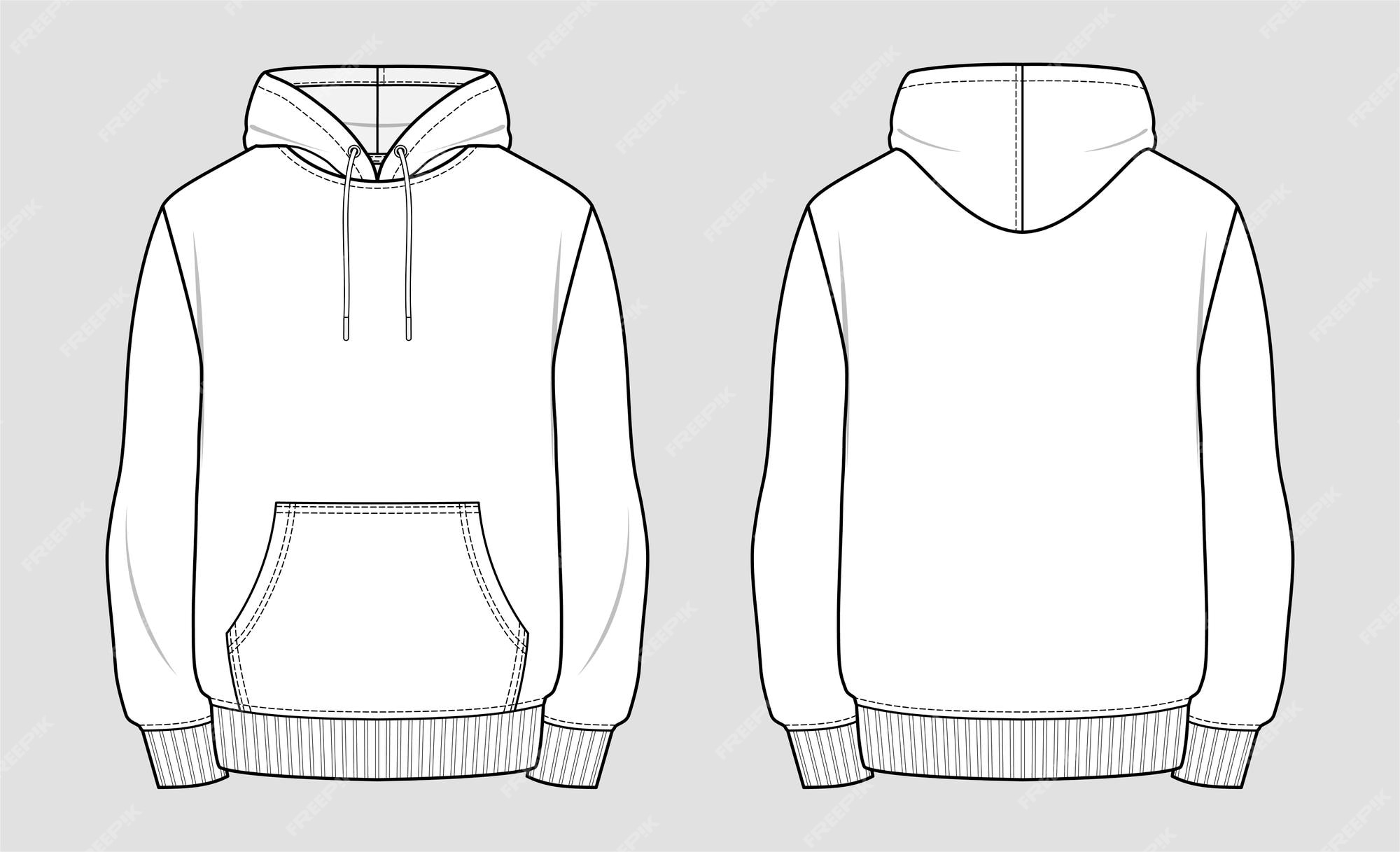 Premium Vector | Hoodie. technical sketch of clothes.