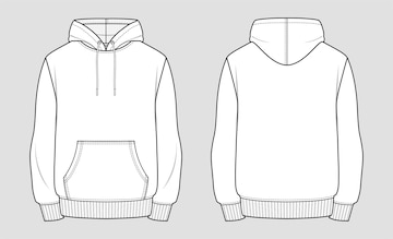 Premium Vector | Hoodie. technical sketch of clothes.