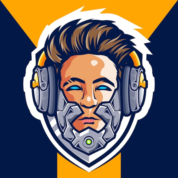 Hoofd Cyborg Gamer esport-logo