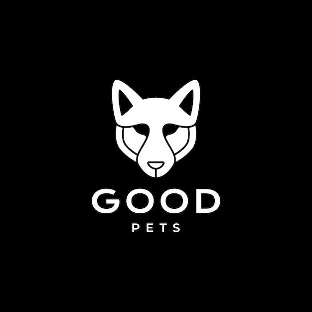 Hoofd hond huisdieren moderne geometrische logo ontwerp vector
