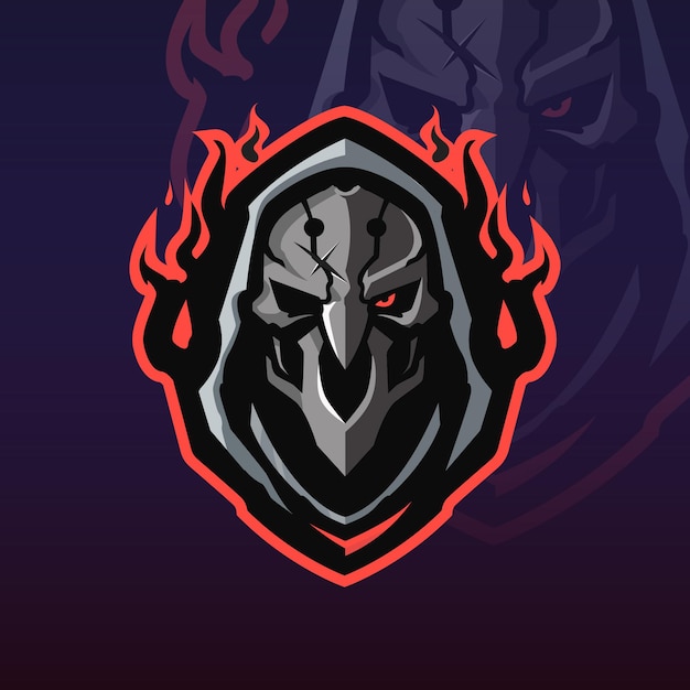 Hoofd reaper overwatch mascotte logo