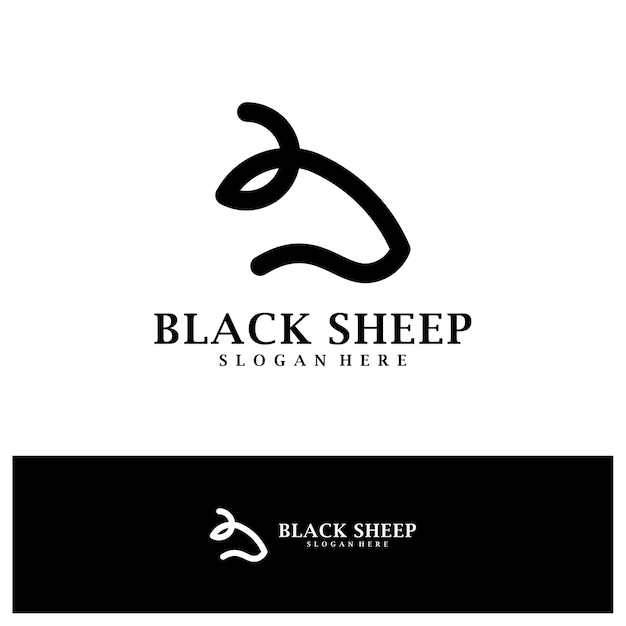 Hoofd schapen logo ontwerp vector creatieve schapen logo concepten sjabloon illustratie