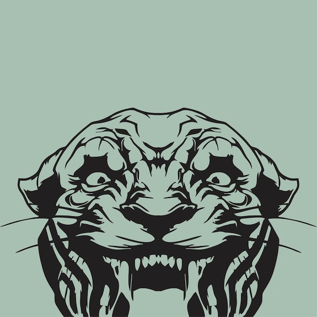 hoofd tijger vector kunst