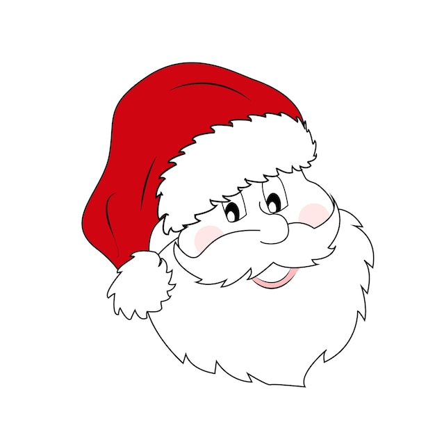 Hoofd van Santa Claus Kerstmis nieuwjaar wintervakantie Ansichtkaartbanner