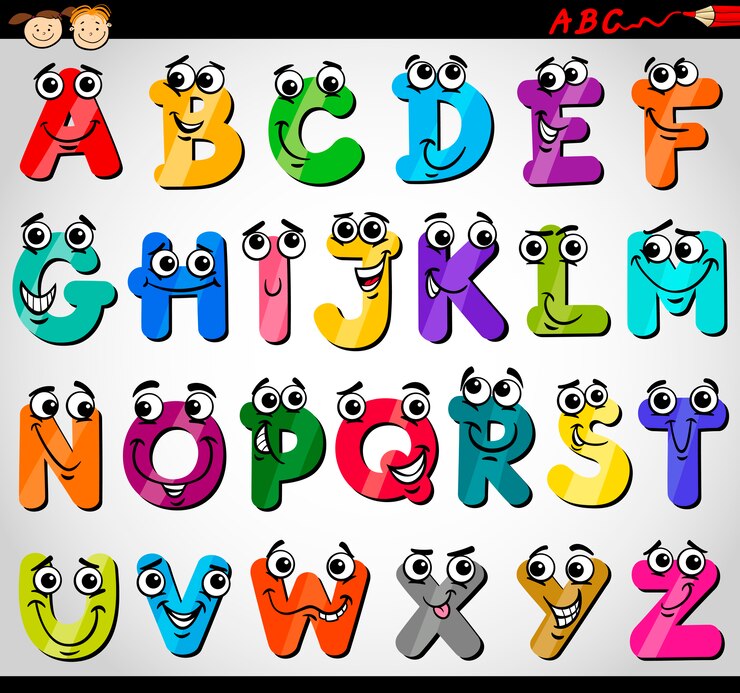 Vector hoofdletters alfabet cartoon afbeelding