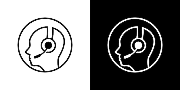 Hoofdtelefoon audio logo ontwerp studio pictogram vectorillustratie