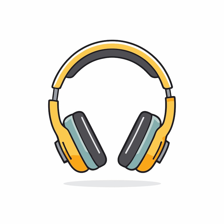 Vector hoofdtelefoon cartoon illustratie vector ontwerp