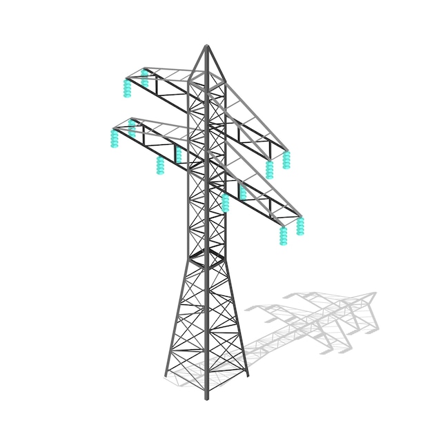 Hoogspanningsmast. transmissietoren.