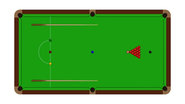 Vector hoogste mening van realistische snookerlijst