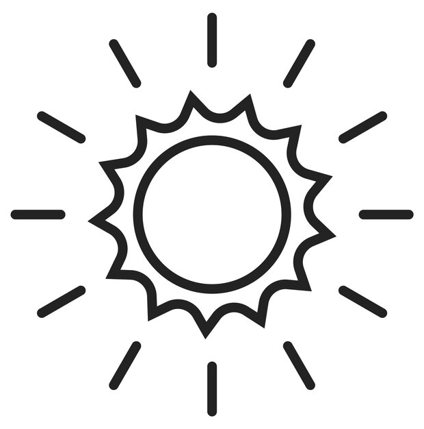 Hoogwaardige Moderne en Platte Vector Business Icon van zonnig weer op een geïsoleerde achtergrond