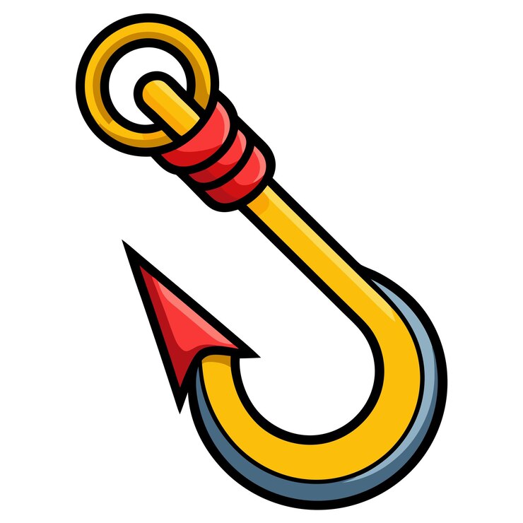 Vector hook clipart cartoon style vector illustration