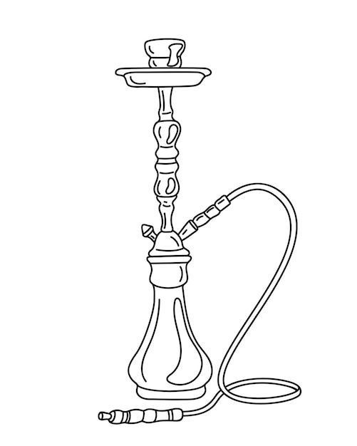 Hookah in the doodle style