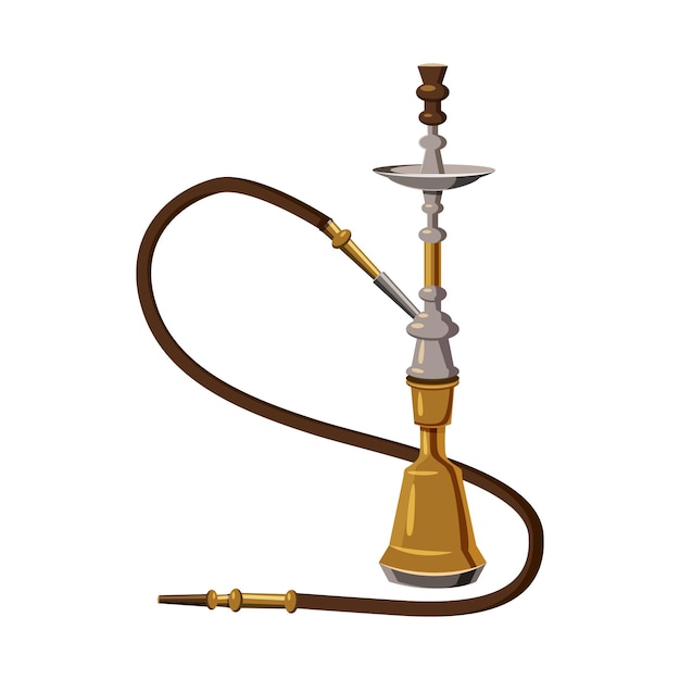 Vector hookah icon in cartoon style on a white background