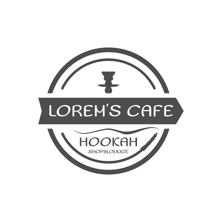 Premium Vector | Hookah relax label, badge. Vintage shisha logo. Lounge