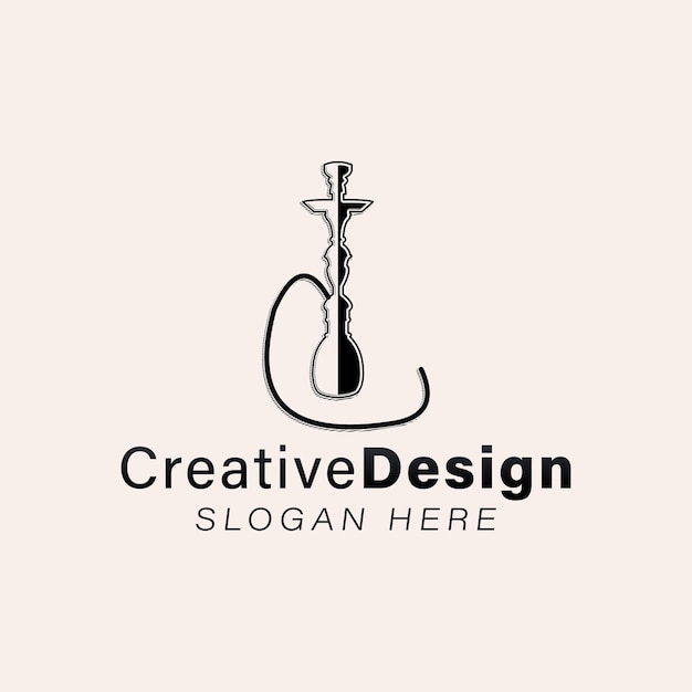 Hookah shisa logo Ideas Inspiration logo design Template Vector Illustration Isolated On White Background