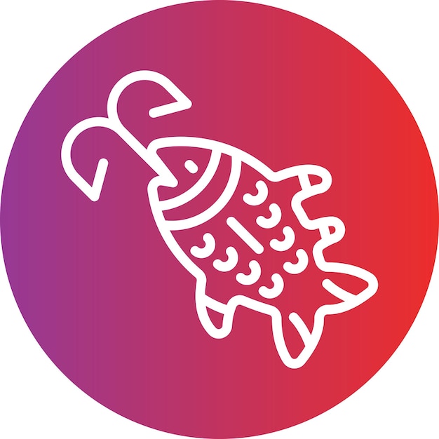 Hooked Fish Icon Style