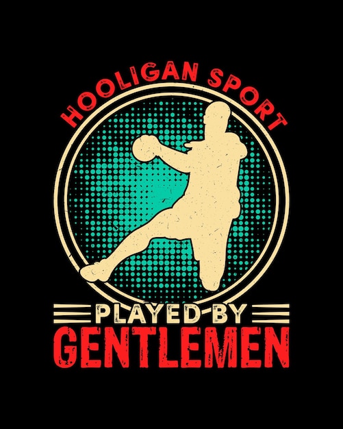 Vettore hooligan sport giocato da signori t-shirt design