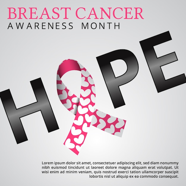 Hoop op borstkanker bewustzijn maand achtergrond
