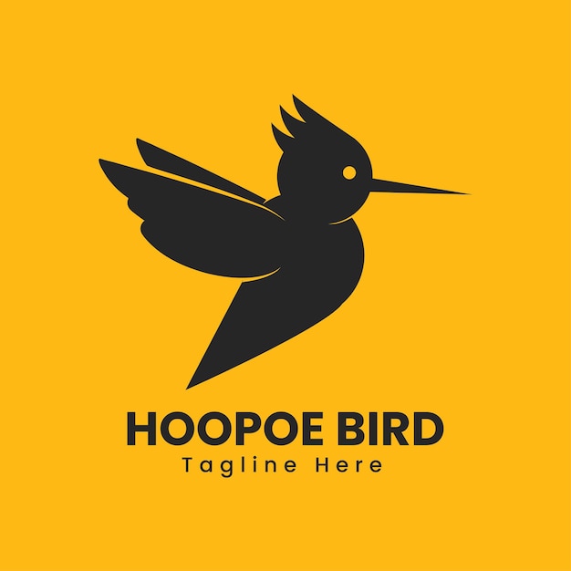 Modello di progettazione del logo dell'uccello hoope