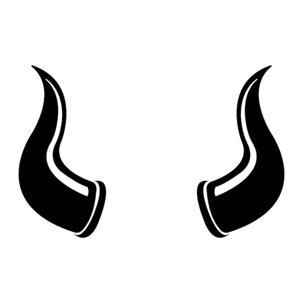 Hoorns pictogram logo vector ontwerpsjabloon