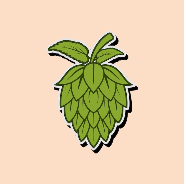 Hop bloem Illustratie voor bierbrouwerij logo