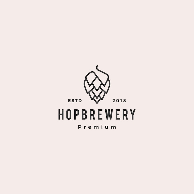 Vector hop brouwen brouwerij-logo