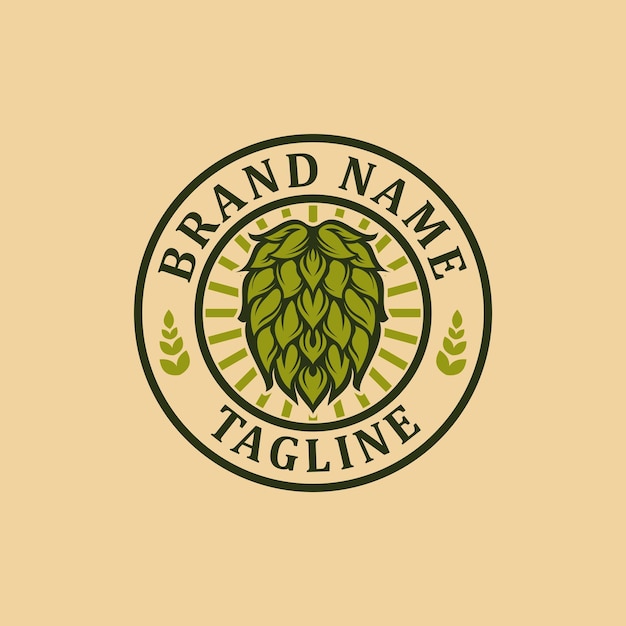 Hop Craft Beer Ale Brewery Met Kegs Label-logo-ontwerpinspiratie.