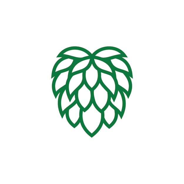 ホップのアイコン、ビール醸造所のロゴ デザイン テンプレート ベクトル図