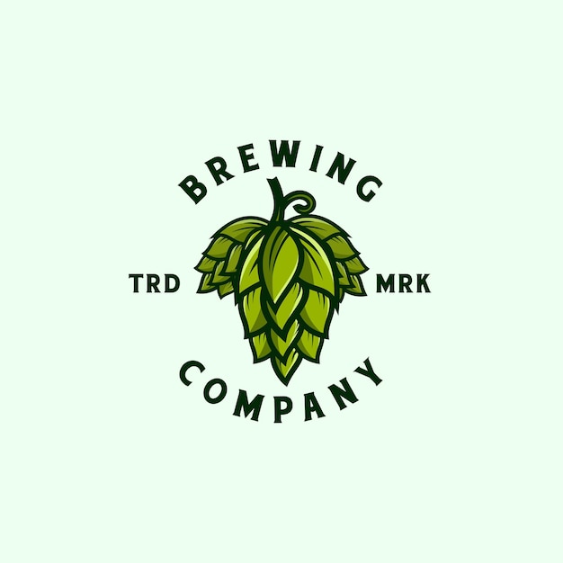 Vector hop-logo-ontwerpinspiratie voor brouwerij