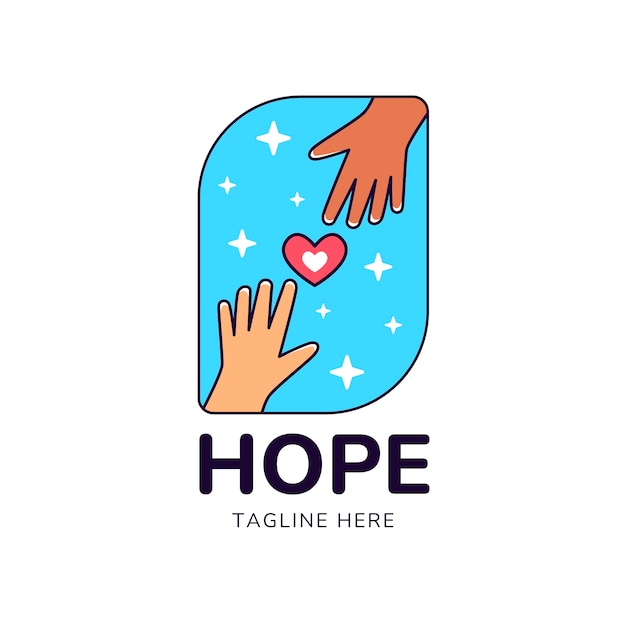 Vector hope  logo template design